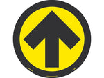 National Marker Walk-On™ Floor Decal, Arrow, 8" x 8", Yellow/Black (WFS84YL)
