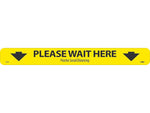 National Marker Walk-On™ Floor Decal, "Please Wait Here," 2.25" x 20", Yellow/Black (WFS81)