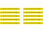 National Marker Walk-On™ Floor Decal, "Thank You for Practicing Social Distancing," 2.25" x 20", Yellow/Black, 10 (WFS78YL10)