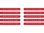 National Marker Walk-On™ Floor Decal, "Thank You for Practicing Social Distancing," 2.25" x 20", Red/White, 10 (WFS78RD10)