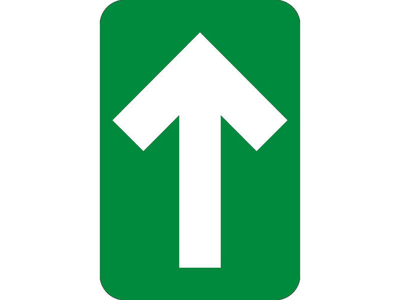 National Marker Walk-On™ Floor Decal, Arrow, 6" x 4", Green, 10 (WFS85GR)