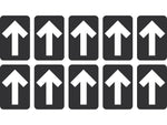 National Marker Walk-On™ Floor Decal, Arrow, 6" x 4", Black, 10 (WFS85BK)