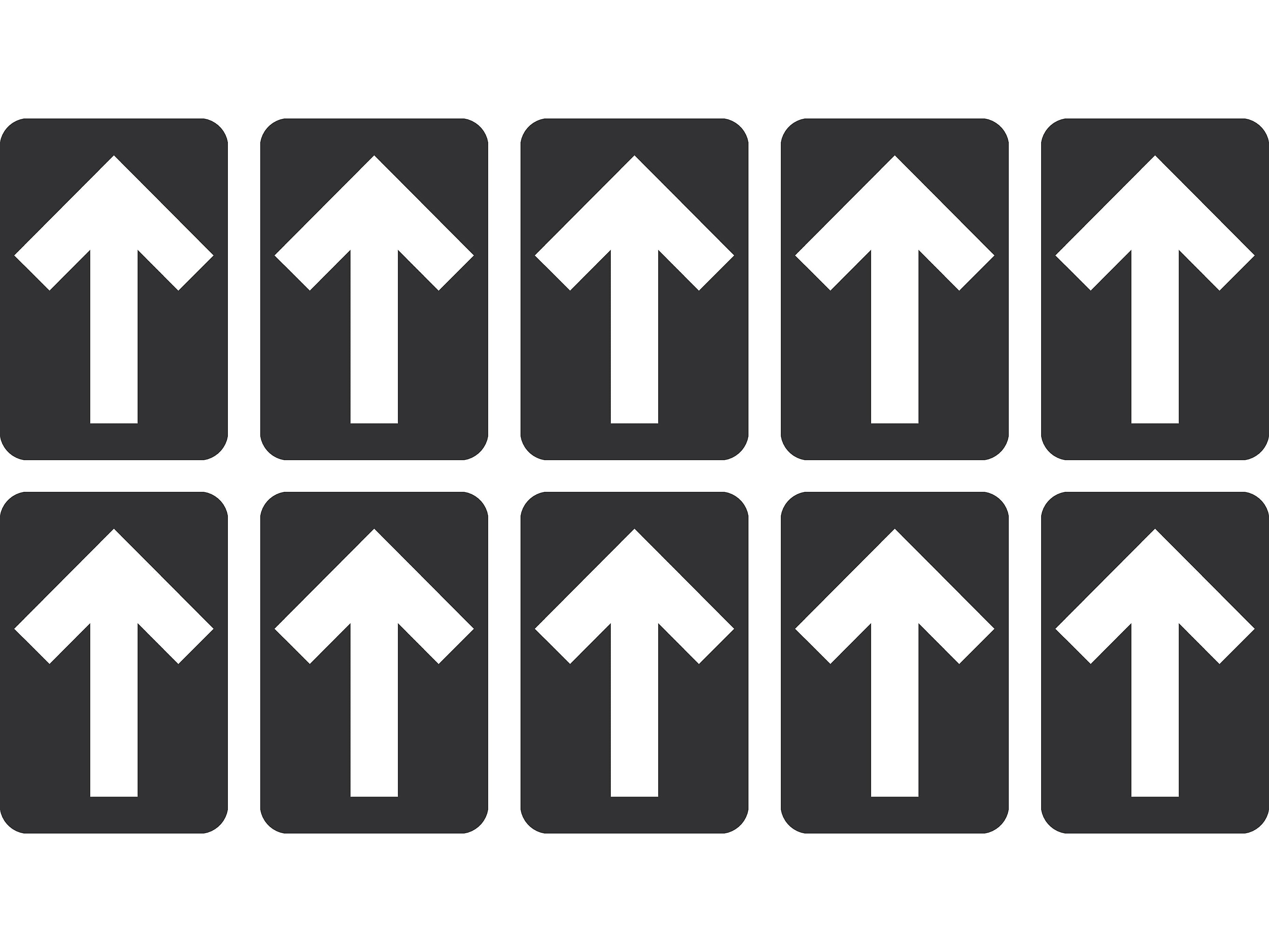 National Marker Walk-On™ Floor Decal, Arrow, 6" x 4", Black, 10 (WFS85BK)