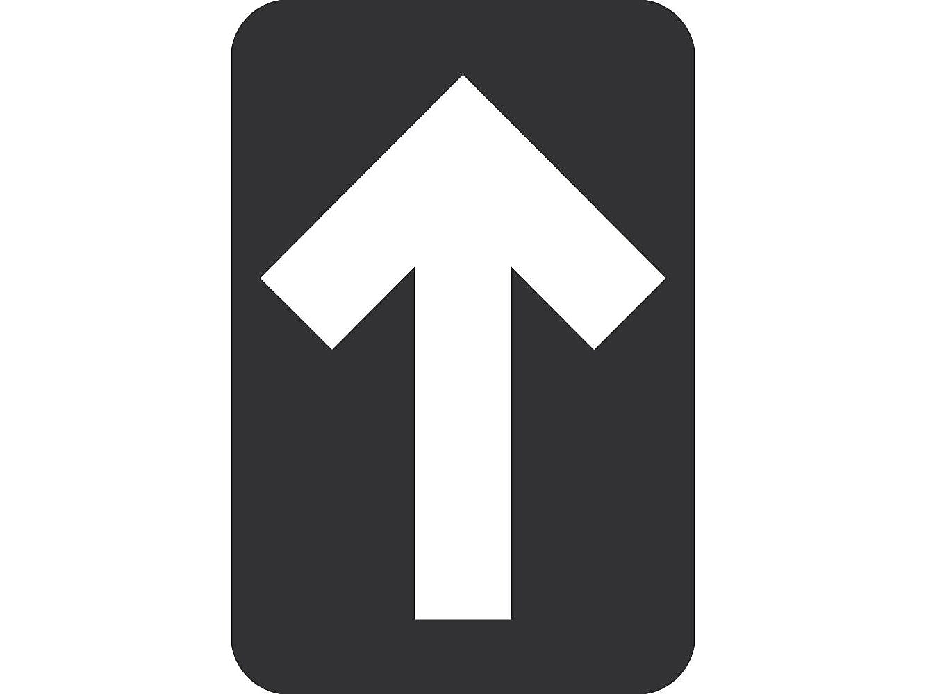 National Marker Walk-On™ Floor Decal, Arrow, 6" x 4", Black, 10 (WFS85BK)