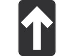 National Marker Walk-On™ Floor Decal, Arrow, 6" x 4", Black, 10 (WFS85BK)