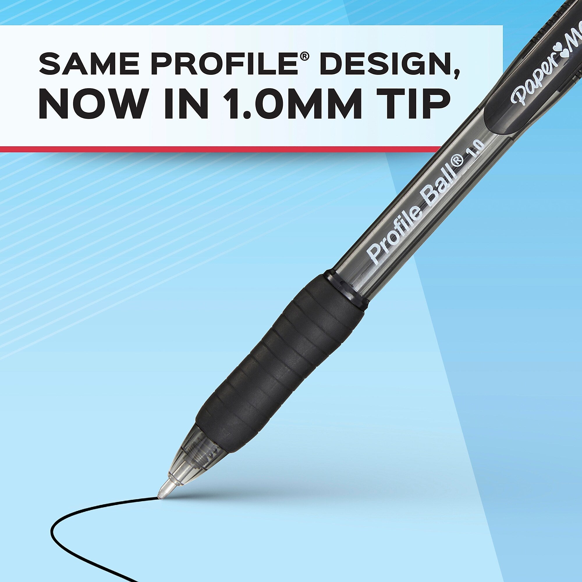 Paper Mate Profile Retractable Ballpoint Pen, Medium Point, Red Ink, Dozen  (2095454)