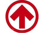 National Marker Walk-On™ Floor Decal, Arrow, 8" x 8", Red/White (WFS84RD)