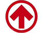 National Marker Walk-On™ Floor Decal, Arrow, 8" x 8", Red/White, 10 (WFS84RD10)