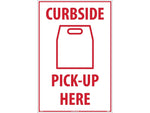 National Marker A-Frame Sign, "Curbside Pick-Up Here," 36" x 24", White/Red (SFS113C)