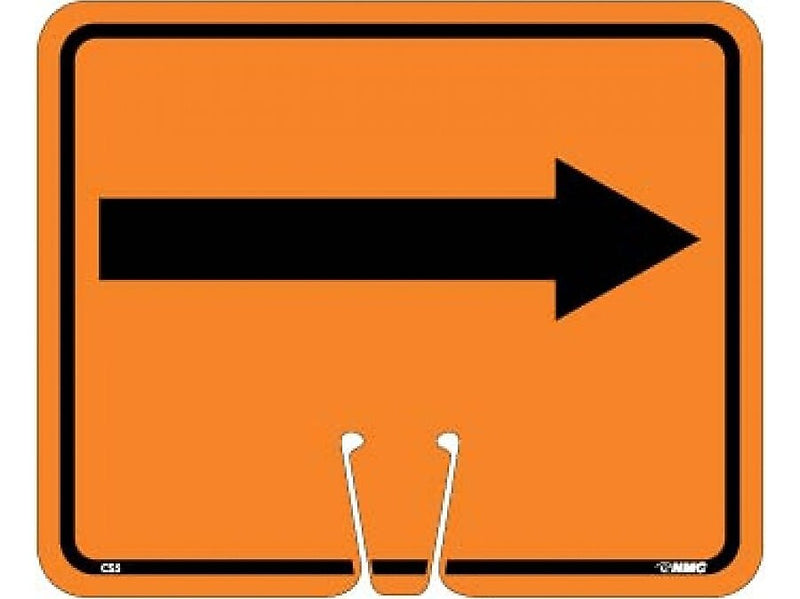 National Marker Cone Top, Right Arrow, 10.38" x 12.63", Orange (CS5)