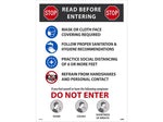 National Marker Poster, "Stop. Read Before Entering," 24" x 18", Multicolor (PST155)