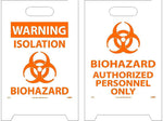 National Marker Double-Sided A-Frame Sign, "Biohazard," 19" x 12", White/Orange (FS37)