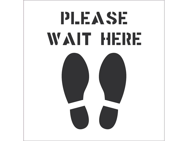 National Marker Stencil, "Please Wait Here," 24" x 24" (PMS55)