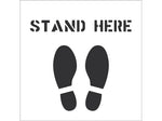 National Marker Stencil, "Stand Here," 24" x 24" (PMS56)
