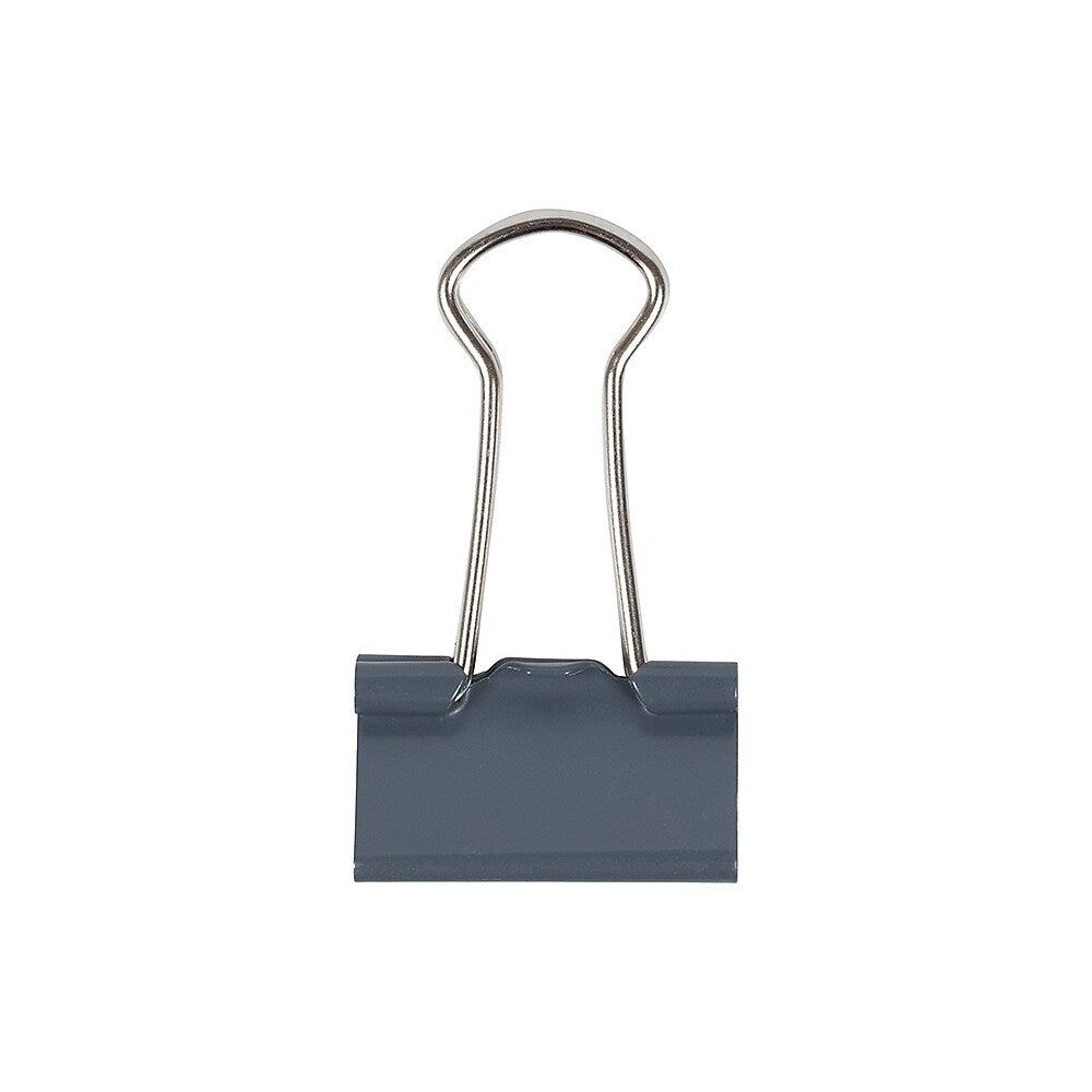JAM Paper Colored Binder Clips, Small,  3/8" Capacity, Grey, 25/Pack (334BCGY)