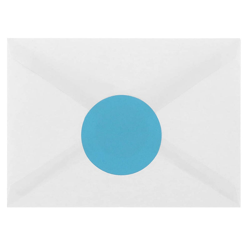 JAM Paper Round Label Sticker Seals, 2.5" Diameter, Blue, 24 Labels/Sheet, 5 Sheets/Pack (337129602)