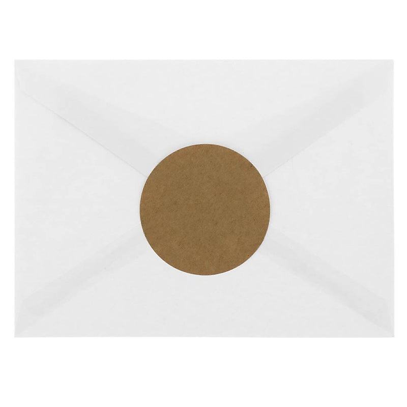 JAM Paper Circle Round Label Sticker Seals, 2.5 Inch Diameter, Brown Kraft, 120/Pack (2147618897)
