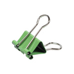 JAM Paper Colored Small Binder Clips, 3/8" Capacity, Green, 25/Pack (334BCGR)