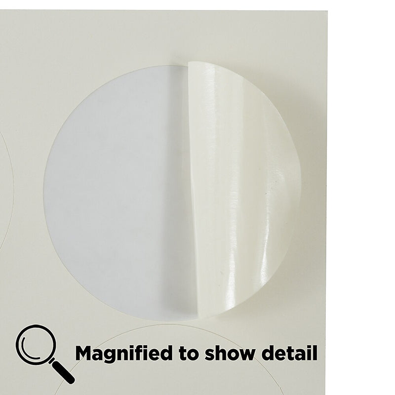 JAM Paper Round Label Sticker Seals, 2.5" Diameter, Ivory, 12 Labels/Sheet, 10 Sheets/Pack (147628590)