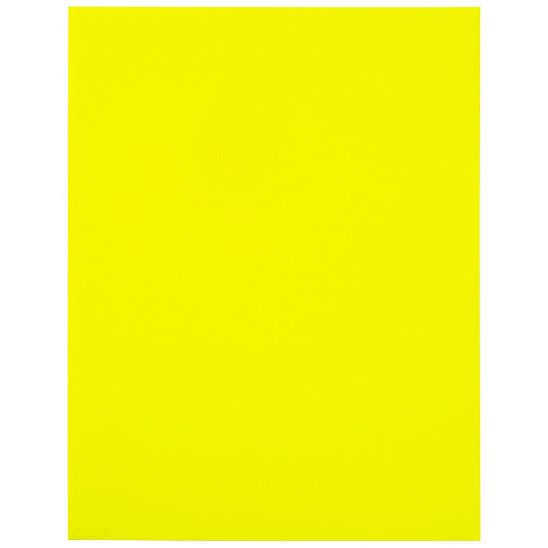 JAM Paper Shipping Labels, 8 1/2" x 11", Neon Yellow, 1 Label/Sheet, 10 Labels/Pack (337628611)