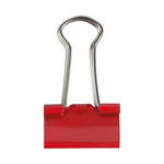 JAM Paper Colored Small Binder Clips, 3/8" Capacity, Red, 25/pack (334BCRE)