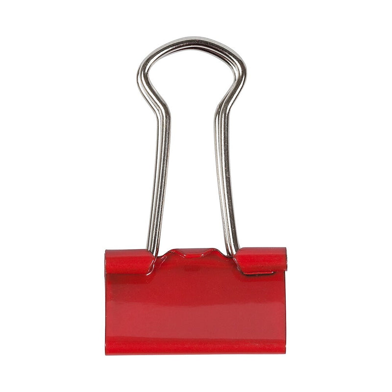 JAM Paper Colored Small Binder Clips, 3/8" Capacity, Red, 25/pack (334BCRE)