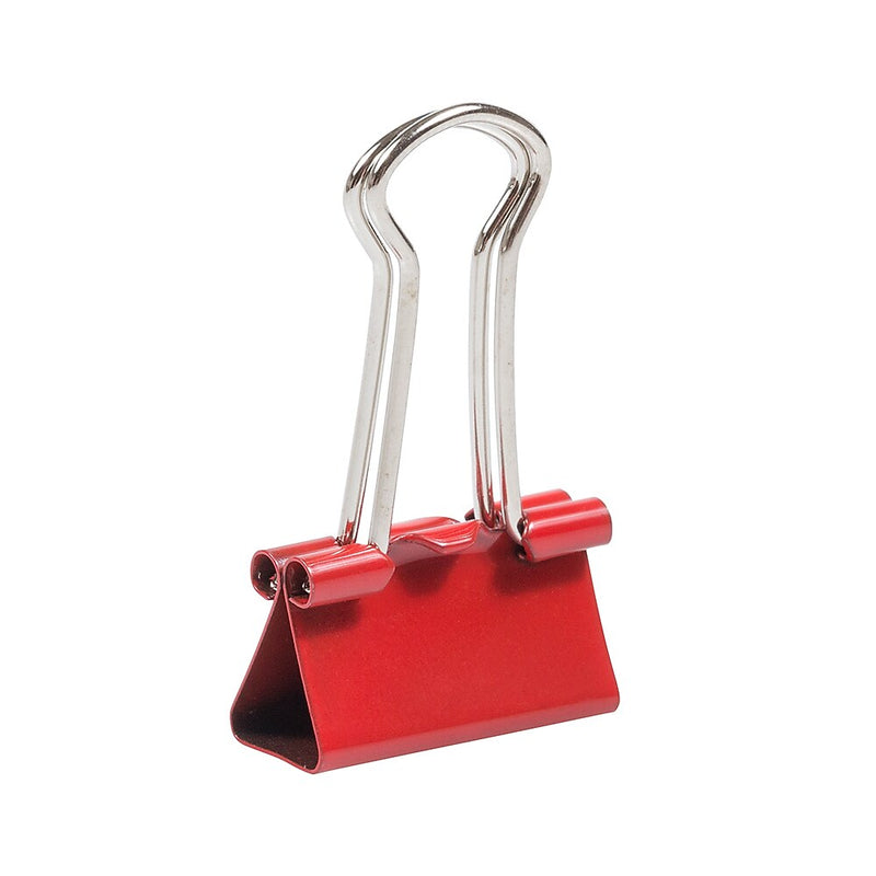 JAM Paper Colored Small Binder Clips, 3/8" Capacity, Red, 25/pack (334BCRE)