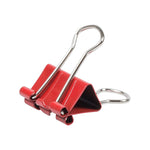 JAM Paper Colored Small Binder Clips, 3/8" Capacity, Red, 25/pack (334BCRE)