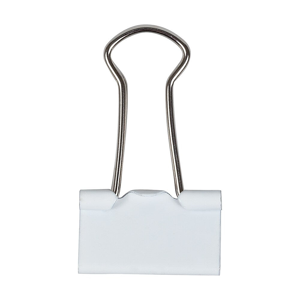 JAM Paper Colorful Small Binder Clips, 3/8" Capacity, White, 25/Pack (334BCWH)