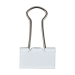 JAM Paper Colorful Small Binder Clips, 3/8" Capacity, White, 25/Pack (334BCWH)