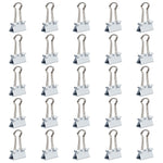 JAM Paper Colorful Small Binder Clips, 3/8" Capacity, White, 25/Pack (334BCWH)
