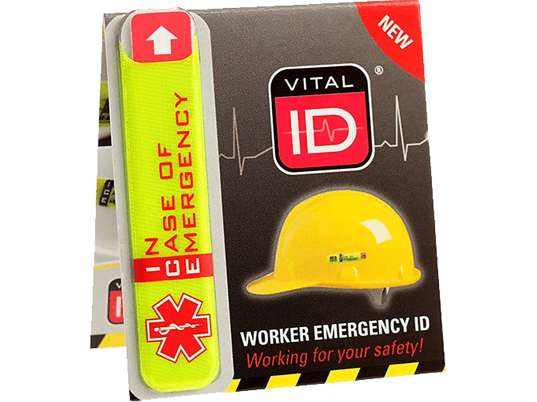National Marker Personal Protection Hat Tag, Yellow/Red/White, 25/Pack (HH205)