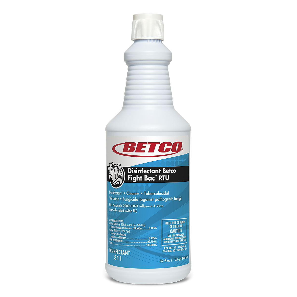 Betco FIGHT BAC™ RTU Anti-Bacterial Disinfectant Cleaner, Citrus Floral, 32 oz. Bottle, 12/Carton (3111200)