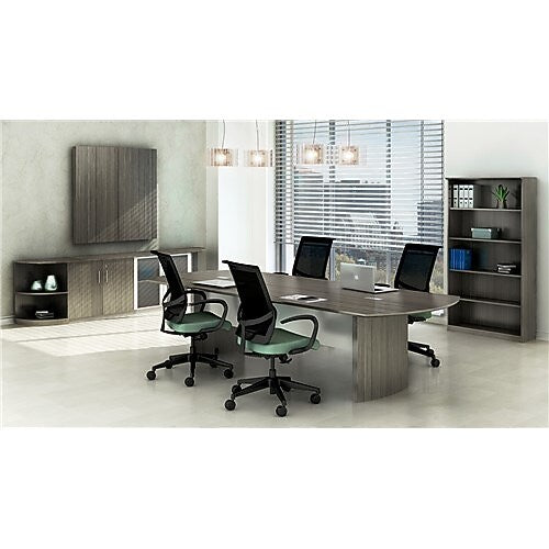 Safco Medina 120"W Rectangular Conference Table, Laminate, Gray (MNC10LGS)