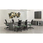 Safco Medina 120"W Rectangular Conference Table, Laminate, Gray (MNC10LGS)