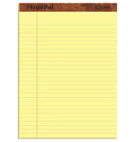 TOPS The Legal Pad Notepad, 8.5" x 11.75", Wide Ruled, Canary, 50 Sheets/Pad, 3 Pads/Pack (75327)