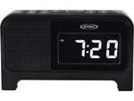 Jensen JCR-350 Digital Clock Radio with Night Light, Black