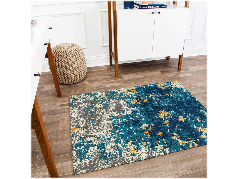 Anji Mountain Rug'd Bilbao Carpet & Hard Floor Chair Mat, 36" x 48'', Multicolored (AMB9016)