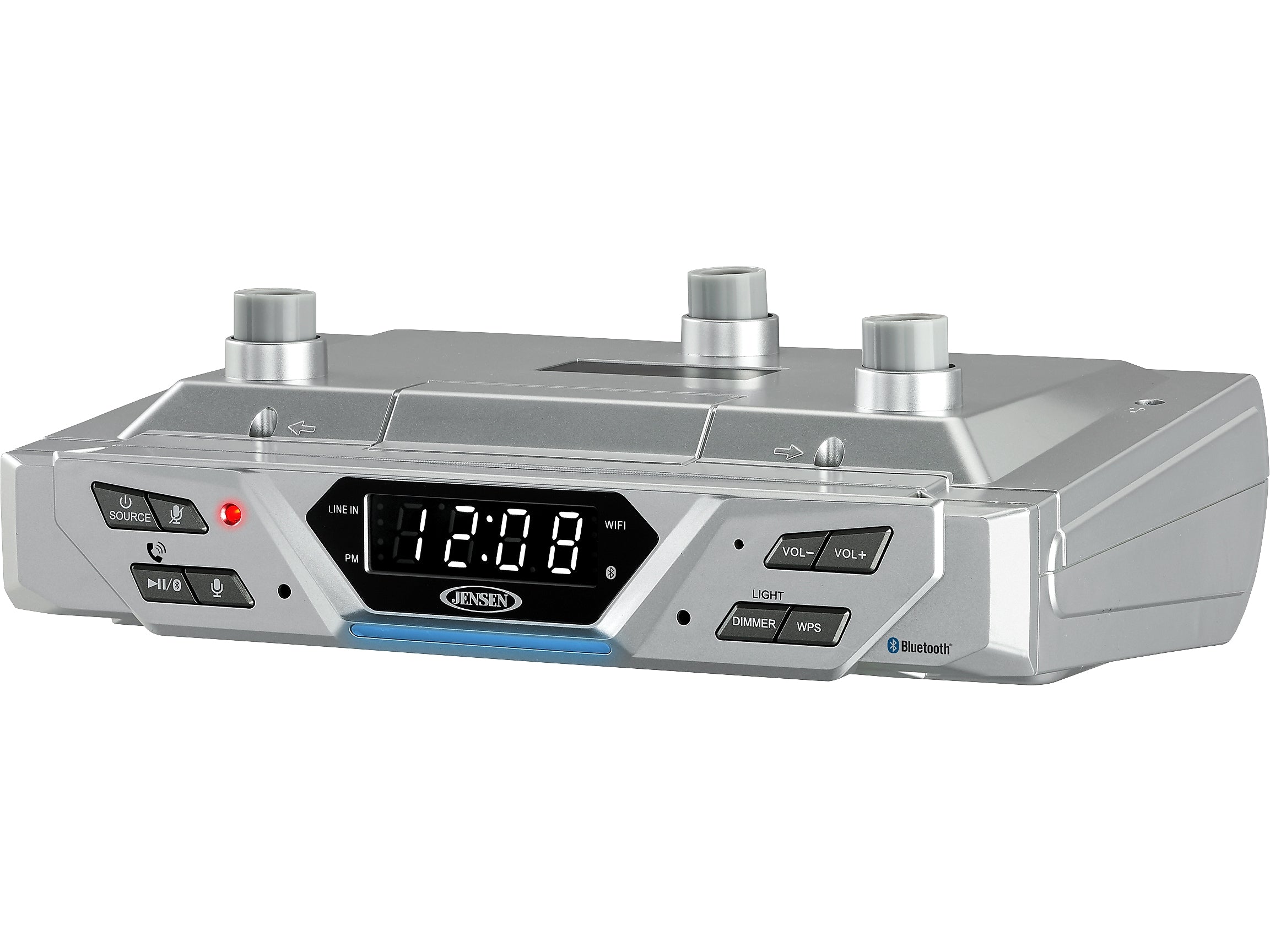 Jensen Under-Cabinet Voice-Controlled Wireless Music System, Silver (JAS-725)