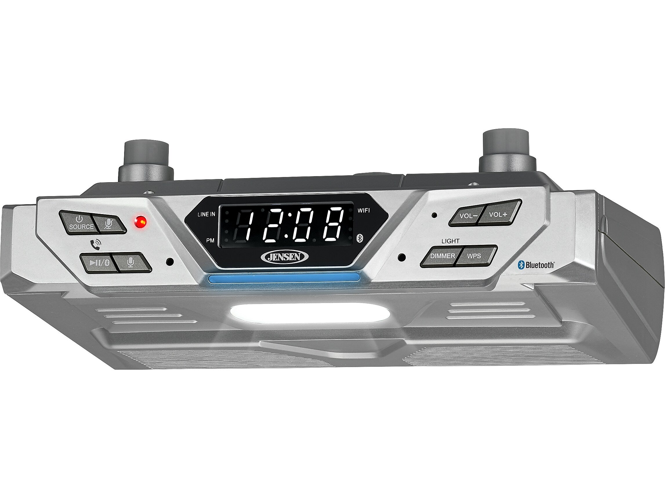 Jensen Under-Cabinet Voice-Controlled Wireless Music System, Silver (JAS-725)