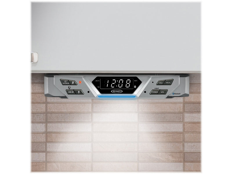 Jensen Under-Cabinet Voice-Controlled Wireless Music System, Silver (JAS-725)
