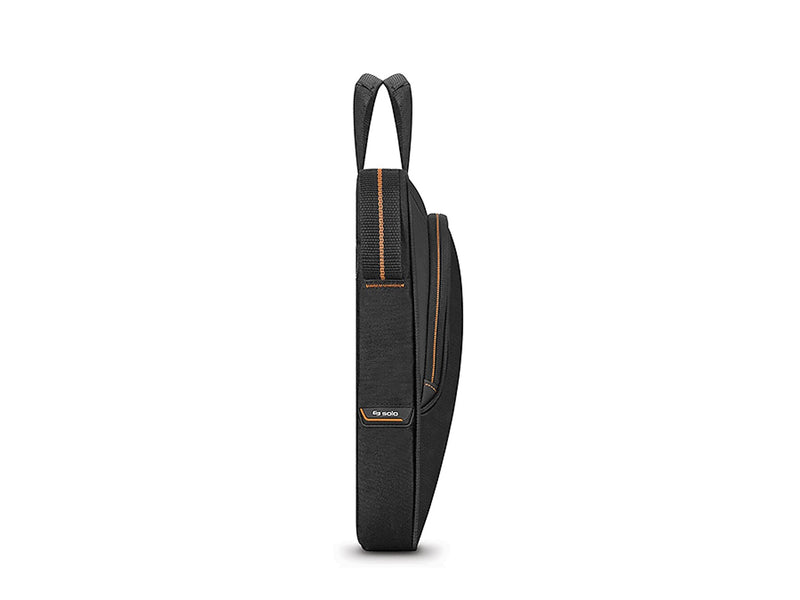 Solo New York Everyday Laptop Briefcase, Black/Orange Polyester (UBN106-4)