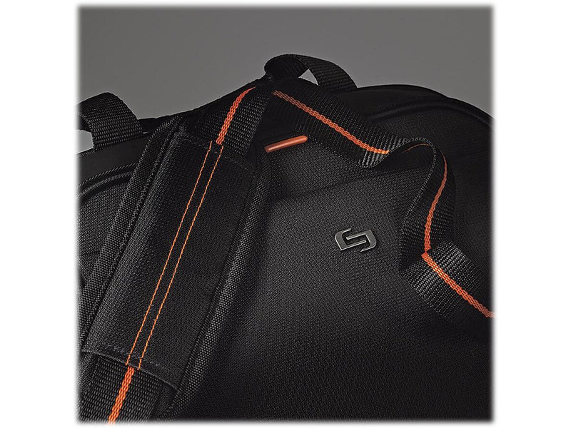 Solo New York Everyday Laptop Briefcase, Black/Orange Polyester (UBN106-4)