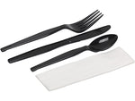 Dixie Individually Wrapped Polystyrene Cutlery Set, Heavy-Weight, Black, 250/Carton (CH56NC7)