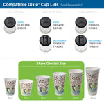 Dixie PerfecTouch WiseSize Insulated Paper Cup & Lid Combo, 10 oz., White, 50/Pack (5310COMBO600)