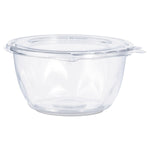 Dart® Tamper-Resistant, Tamper-Evident Bowls with Flat Lid, 16 oz, Clear, 240/Carton