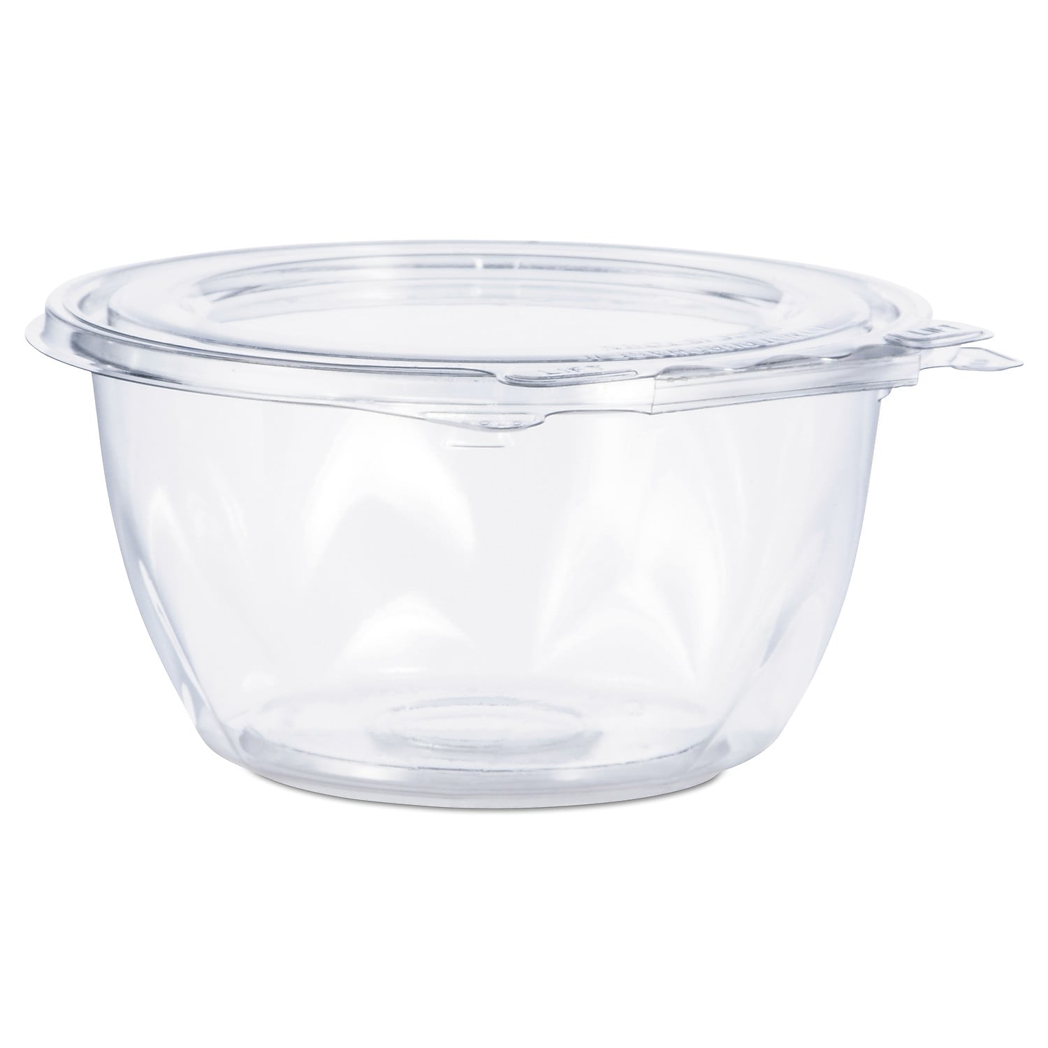Dart® Tamper-Resistant, Tamper-Evident Bowls with Flat Lid, 16 oz, Clear, 240/Carton