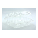 Pactiv Hinged Lid Container, 8.34" x 8.24", Clear, 200/Carton