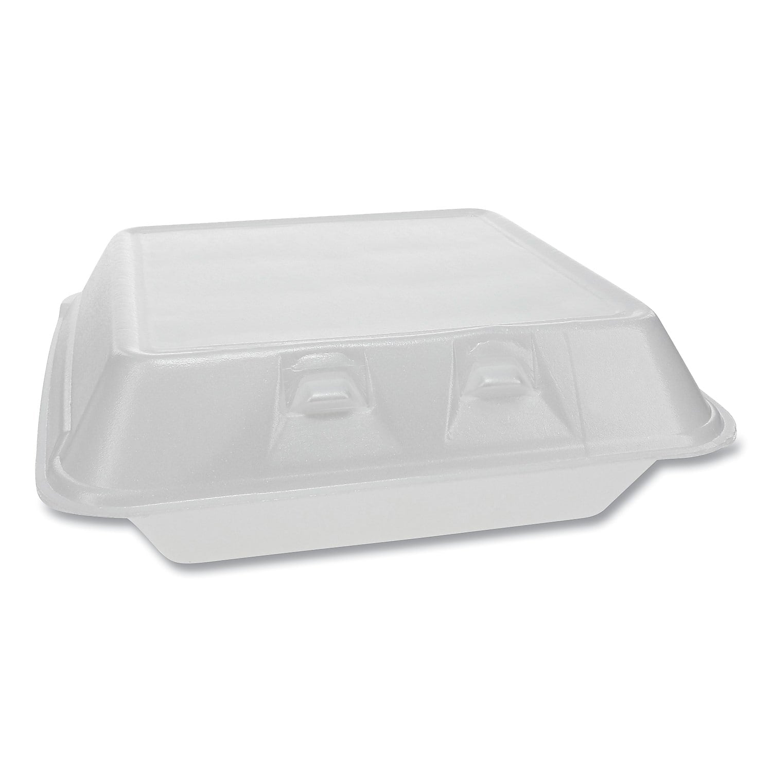 Pactiv SmartLock Foam Hinged Containers, Large, 9 x 9.13 x 3.25, 1-Compartment, White, 150/Carton