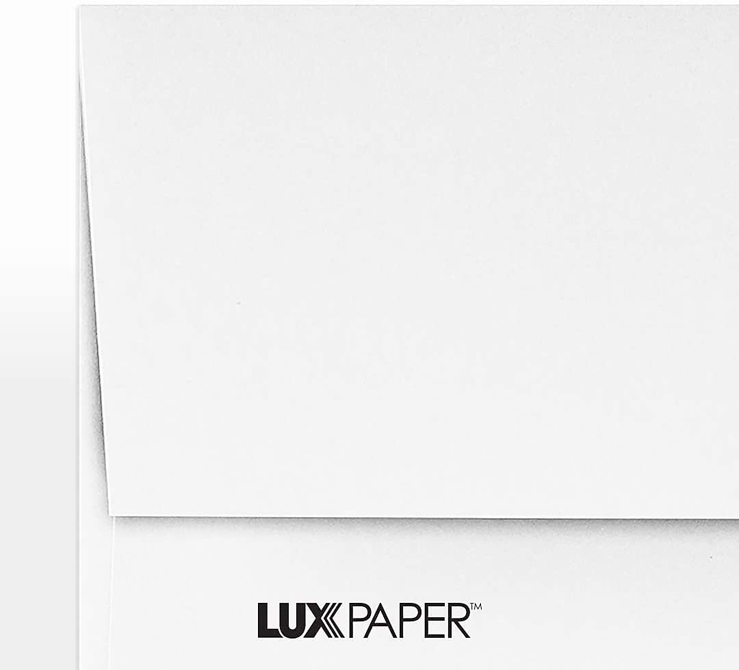 LUX Moistenable Glue A2 Invitation Envelope, 5 3/4" x 4 3/8", Bright White, 1000/Box (72924-1000)